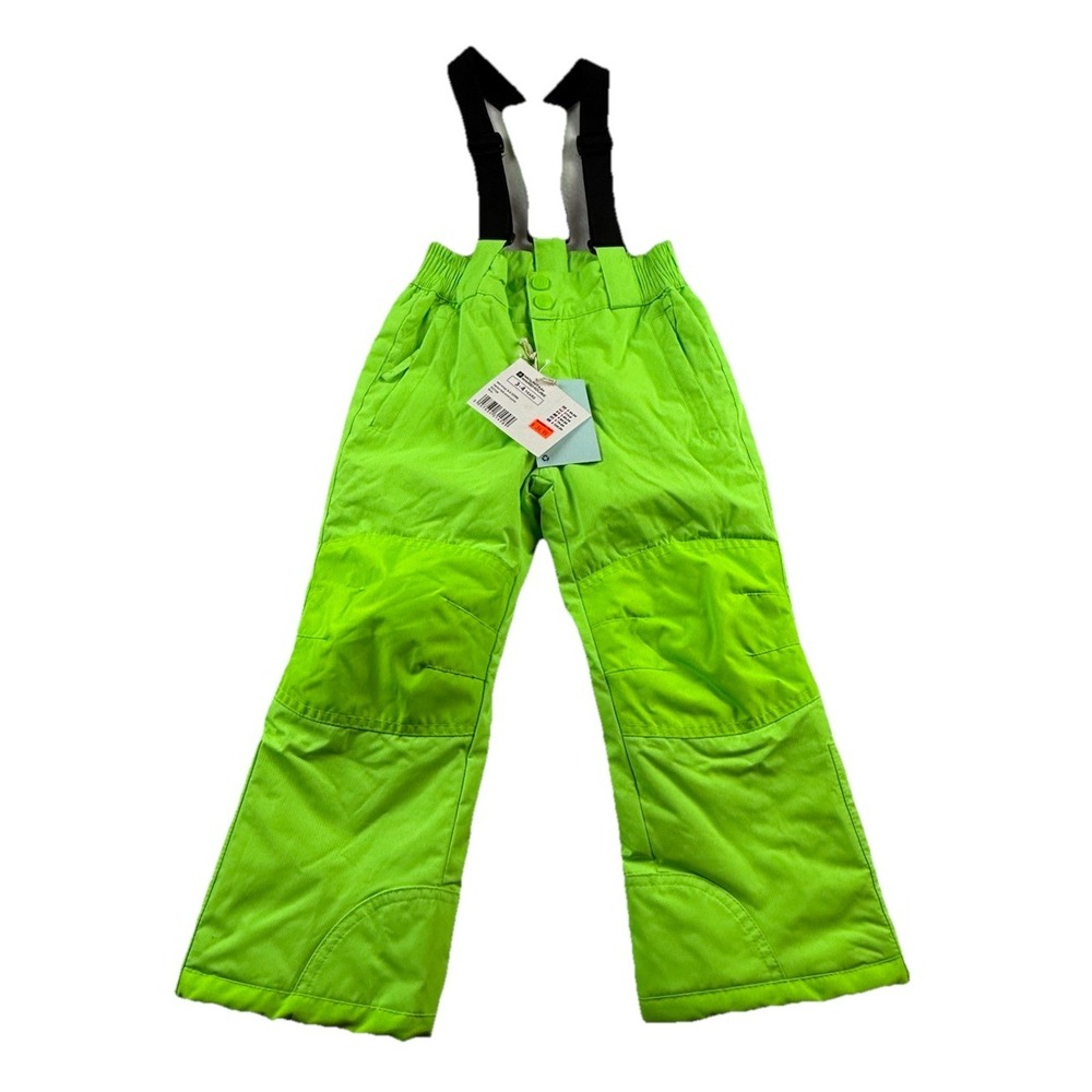 Mountain Warehouse Snow Suspended Bib Pants Lime Green Toddler Size 3-4 NWT